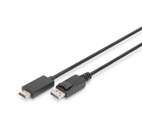 Digitus Adapter Cable, DP - HDMI type A | DisplayPort to HDMI | 2 m