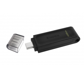 Kingston | USB Flash Drive | DataTraveler 70 | 128 GB | USB 3.2 Gen 1 Type-C | Black