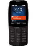 Nokia 210 Black, 2.4 ", TFT, 240 x 320 pixels, 16 MB, Dual SIM, Bluetooth, 3.0, USB version microUSB, Main camera 0.3 MP, 1020 mAh