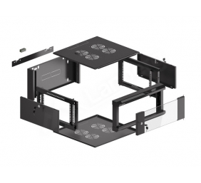 LANBERG 19inch rack 4U/570x600 black