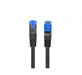 Lanberg | Patch cable - CAT 6a | RJ-45 - male | RJ-45 - male | 1 m | Black | RAL 9004