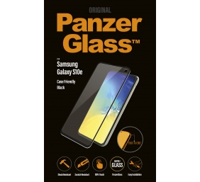 PanzerGlass | Samsung | Galaxy S10e | Glass | Black | Rounded edges; 100% touch preservation | Case Friendly