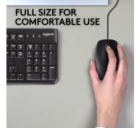 Logitech B110 Silent Laidinė pelė, USB-A, 1000 DPI, Juoda