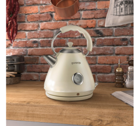 Gorenje | Kettle | K17CLI | Standard | 2200 W | 1.7 L | Plastic/Metal | 360° rotational base | Cream