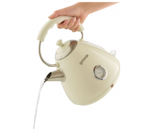 Gorenje | Kettle | K17CLI | Standard | 2200 W | 1.7 L | Plastic/Metal | 360° rotational base | Cream
