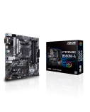 Asus | PRIME B550M-A | Processor family AMD | Processor socket AM4 | DDR4 | Memory slots 4 | Supported hard disk drive interfaces M.2, SATA | Number of SATA connectors 4 | Chipset AMD B | Micro ATX