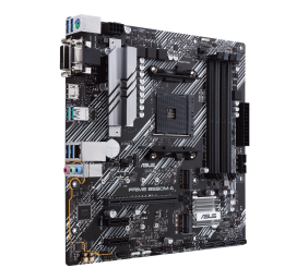 Asus | PRIME B550M-A | Processor family AMD | Processor socket AM4 | DDR4 | Memory slots 4 | Supported hard disk drive interfaces M.2, SATA | Number of SATA connectors 4 | Chipset AMD B | Micro ATX