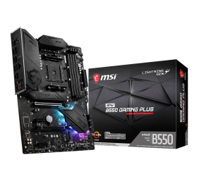 MSI | MPG B550 GAMING PLUS | Processor family AMD | Processor socket AM4 | DDR4 | Memory slots 4 | Chipset AMD B | ATX