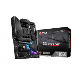 MSI | MPG B550 GAMING PLUS | Processor family AMD | Processor socket AM4 | DDR4 | Memory slots 4 | Chipset AMD B | ATX