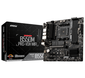 MSI | B550M PRO-VDH WIFI | Processor family AMD | Processor socket AM4 | DDR4 | Memory slots 4 | Number of SATA connectors | Chipset AMD B | Micro ATX