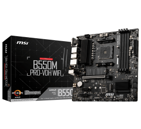 MSI | B550M PRO-VDH WIFI | Processor family AMD | Processor socket AM4 | DDR4 | Memory slots 4 | Chipset AMD B | Micro ATX