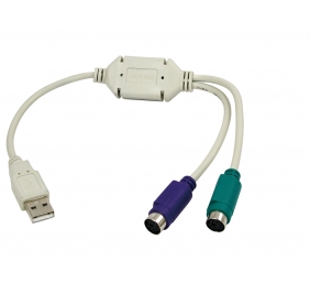 Logilink | Adapter USB to PS/2 x2 :. | Grey | USB M | 2x Mini DIN 6-pin FM | 0.2 m
