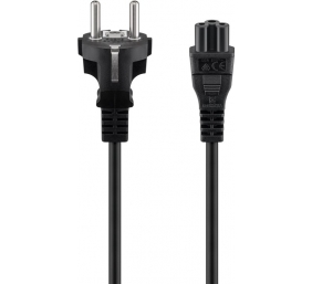 Goobay | Power supply cord (safety plug) | 93586 | Black Safety plug (type F, CEE 7/7) | Device socket C5