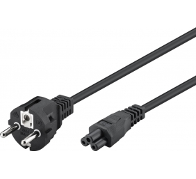Goobay | Power supply cord (safety plug) | 93586 | Black Safety plug (type F, CEE 7/7) | Device socket C5