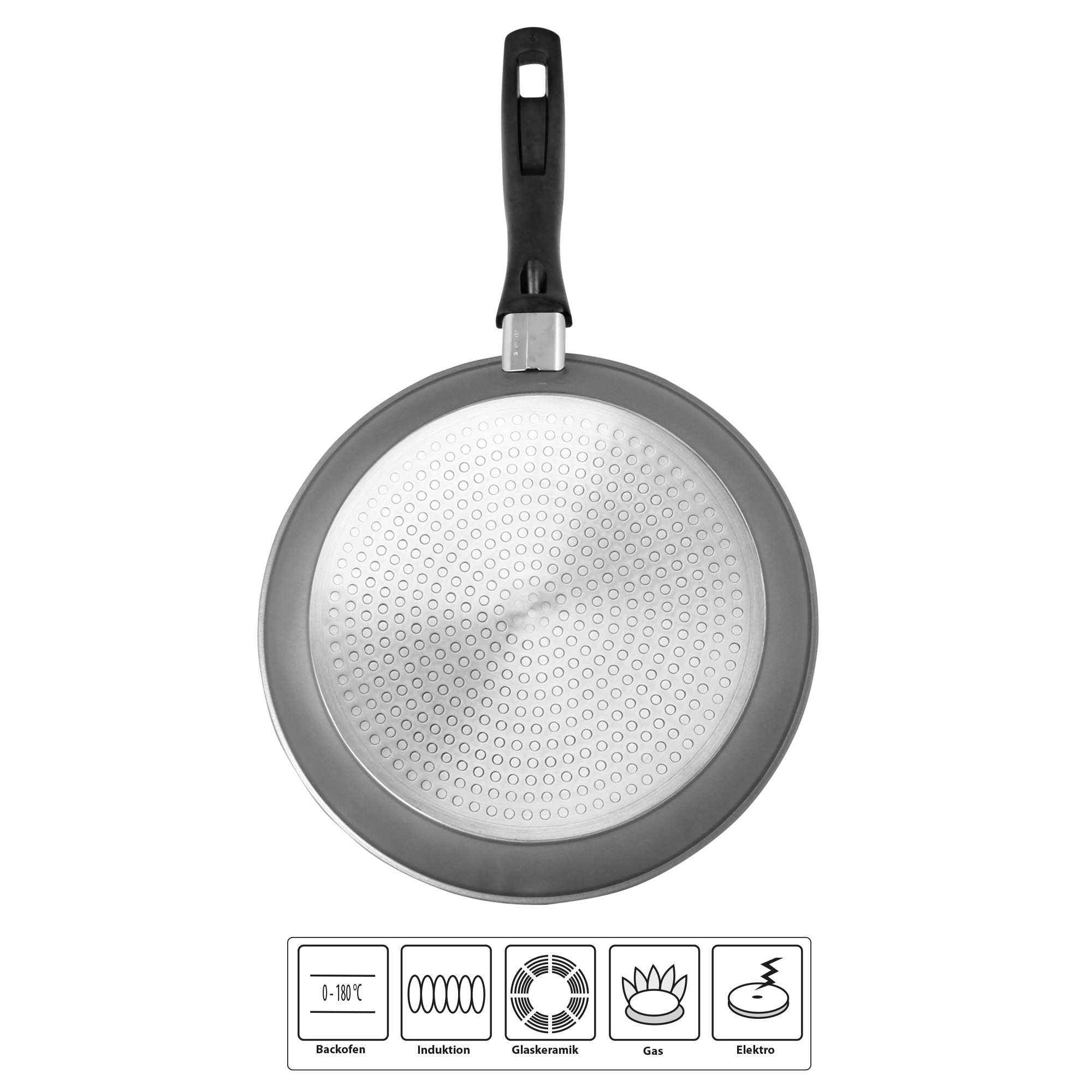 Stoneline | Pan | 6843 | Frying | Diameter 26 cm | Suitable for induction hob | Fixed handle | Anthracite