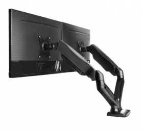 ICY BOX IB-MS304-T, Monitor stand with desk mounted base, for two screens, size up to 27'' | Raidsonic