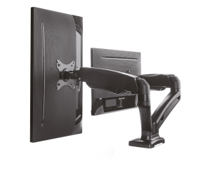 ICY BOX IB-MS304-T, Monitor stand with desk mounted base, for two screens, size up to 27'' | Raidsonic