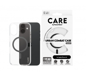 CARE Flagship Case | Back cover | Apple | iPhone 16 | Recycled plastic | Black | MagSafe