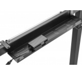 Reguliuojamo aukščio stalas Up Up, juodu rėmu, elektrinis 1 varikliu, 2-sekcijų, baltas stalviršis (LMDP) 1500x700mm + monitoriaus laikiklis dovanų (W-57051PT/KB-D22-30S/210C-31TDL)