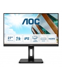 AOC | Monitor | U27P2 | 27 " | IPS | UHD | 16:9 | 60 Hz | 4 ms | 3840 x 2160 | 350 cd/m² | Headphone out (3.5mm) | Black | Warranty 36 month(s)