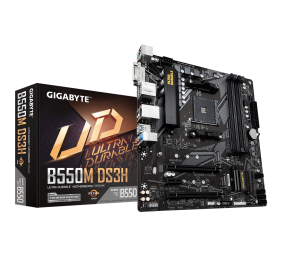 Gigabyte | B550M DS3H 1.0 | Processor family AMD | Processor socket AM4 | DDR4 DIMM | Memory slots 4 | Number of SATA connectors 4 x SATA 6Gb/s connectors | Chipset AMD B | Micro ATX