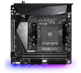 Gigabyte | B550I AORUS PRO AX 1.0 | Processor family AMD | Processor socket AM4 | DDR4 DIMM | Memory slots 2 | Chipset AMD B | Mini ITX