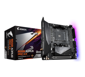 Gigabyte | B550I AORUS PRO AX 1.0 | Processor family AMD | Processor socket AM4 | DDR4 DIMM | Memory slots 2 | Chipset AMD B | Mini ITX