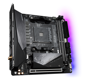 Gigabyte | B550I AORUS PRO AX 1.0 | Processor family AMD | Processor socket AM4 | DDR4 DIMM | Memory slots 2 | Chipset AMD B | Mini ITX