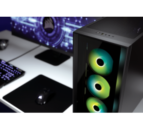 Corsair | Tempered Glass Mid-Tower ATX Case | iCUE 4000X RGB | Side window | Black | Mid-Tower | Power supply included No | ATX