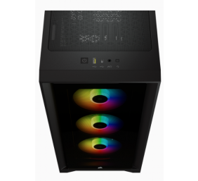 Corsair | Tempered Glass Mid-Tower ATX Case | iCUE 4000X RGB | Side window | Black | Mid-Tower | Power supply included No | ATX