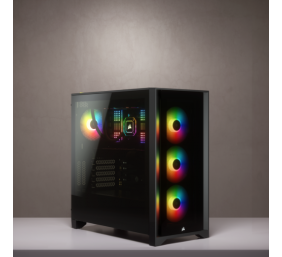 Corsair | Tempered Glass Mid-Tower ATX Case | iCUE 4000X RGB | Side window | Mid-Tower | Black | Power supply included No | ATX