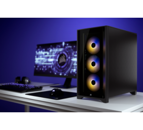 Corsair | Tempered Glass Mid-Tower ATX Case | iCUE 4000X RGB | Side window | Black | Mid-Tower | Power supply included No | ATX