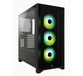 Corsair | Tempered Glass Mid-Tower ATX Case | iCUE 4000X RGB | Side window | Black | Mid-Tower | Power supply included No | ATX