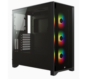 Corsair | Tempered Glass Mid-Tower ATX Case | iCUE 4000X RGB | Side window | Black | Mid-Tower | Power supply included No | ATX