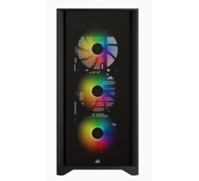 Corsair | Tempered Glass Mid-Tower ATX Case | iCUE 4000X RGB | Side window | Black | Mid-Tower | Power supply included No | ATX