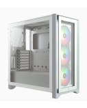 Corsair | Tempered Glass Mid-Tower ATX Case | iCUE 4000X RGB | Side window | White | Mid-Tower | Power supply included No | ATX