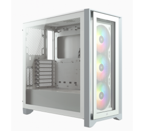 Corsair | Tempered Glass Mid-Tower ATX Case | iCUE 4000X RGB | Side window | White | Mid-Tower | Power supply included No | ATX