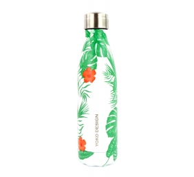 Yoko Design Isothermal Bottle Tropical Green, Capacity 0.5 L, Diameter 6.5 cm, Bisphenol A (BPA) free