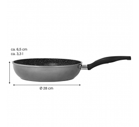 Stoneline | Pan | 6587 | Frying | Diameter 28 cm | Suitable for induction hob | Fixed handle | Anthracite