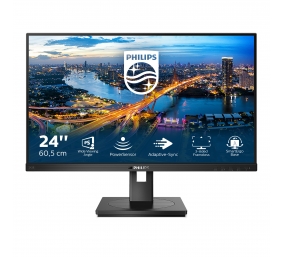 Philips | LCD monitor with PowerSensor | 242B1/00 | 23.8 " | FHD | IPS | 16:9 | Black | 4 ms | 250 cd/m² | Headphone out | HDMI ports quantity 1 | 75 Hz