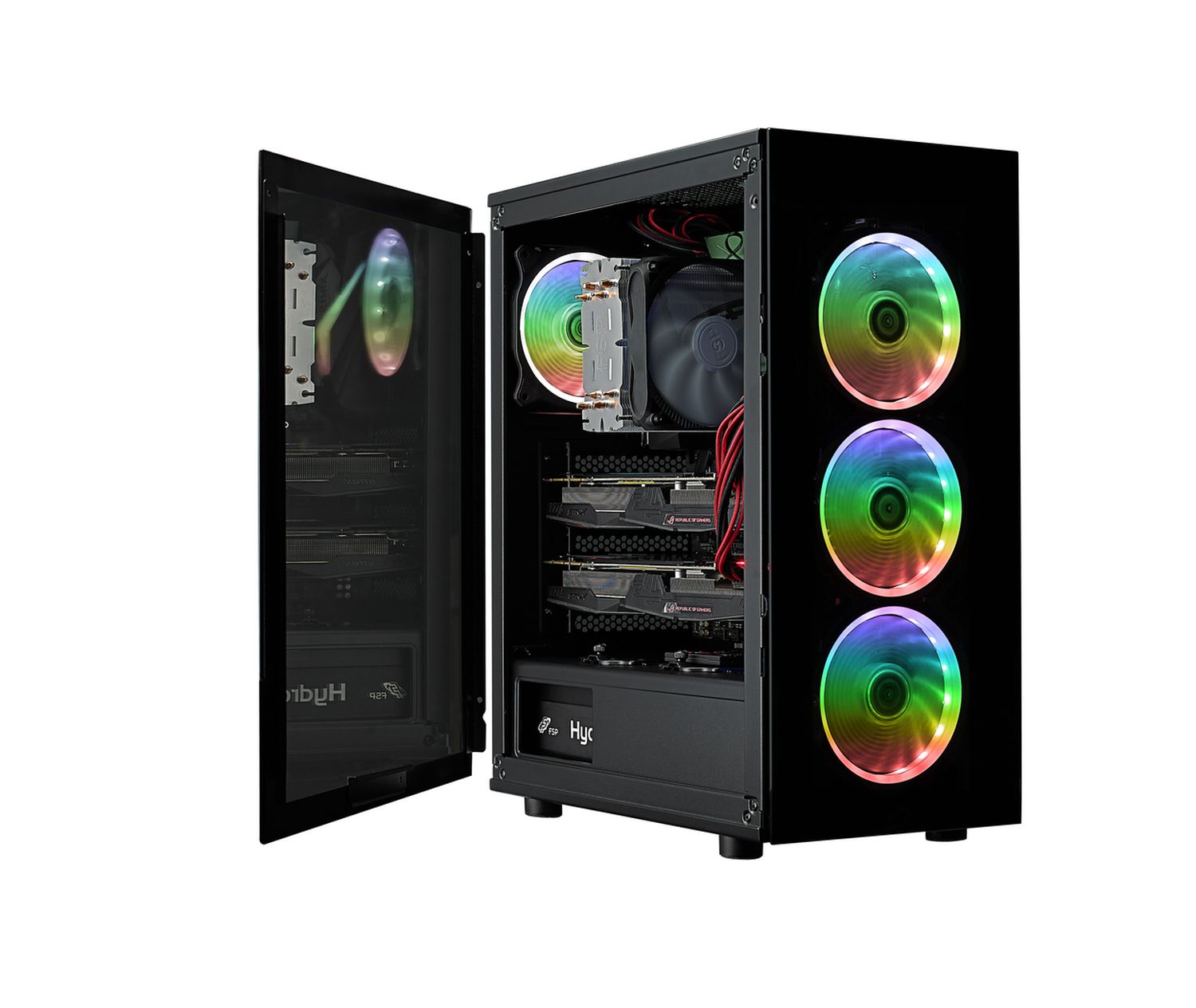 Fortron CMT340 Side window, Black, ATX, Power supply included No