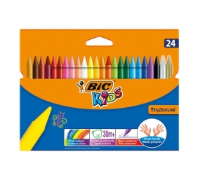 BIC Vaškinės spalvotos kreidelės WAX CRAYON 24 spalvų rinkinys 8297721