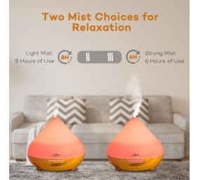 Difuzorius Anjou AJ-AD001 Essential Oil Diffuser švieisiai rudas