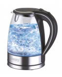 Camry | Kettle | CR 1290 | Standard | 2200 W | 2 L | Plastic/glass | 360° rotational base | Black/Transparent