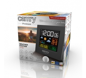 Camry | Weather station | CR 1166 | Black | Date display