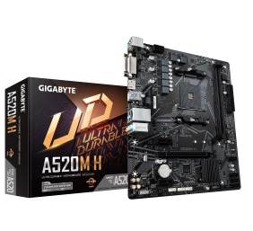 Gigabyte | A520M H 1.0 | Processor family AMD | Processor socket AM4 | DDR4 DIMM | Memory slots 2 | Chipset AMD A | Micro ATX
