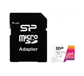 Silicon Power | microSDHC UHS-I Memory Card | Elite | 64 GB | microSDHC/SDXC | Flash memory class 10