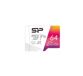 Silicon Power | microSDHC UHS-I Memory Card | Elite | 64 GB | microSDHC/SDXC | Flash memory class 10