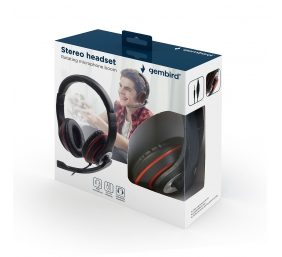 Gembird | Stereo headset | MHS-03-BKRD | On-Ear | Built-in microphone | 3.5 mm