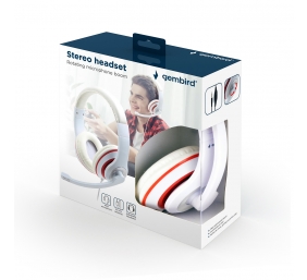 Gembird | Stereo Headset | MHS 03 WTRD | 3.5 mm | White with Red Ring | Headset